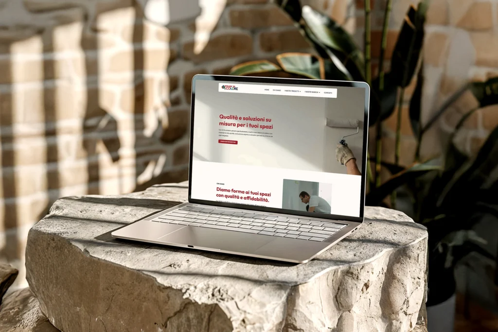 artigiani del colore mockup desktop