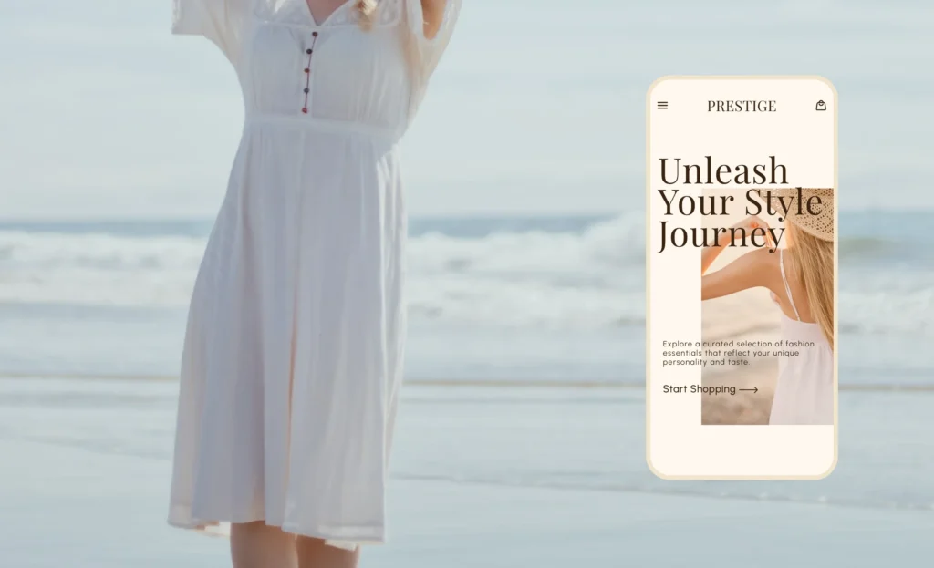 fashion website mobile ui