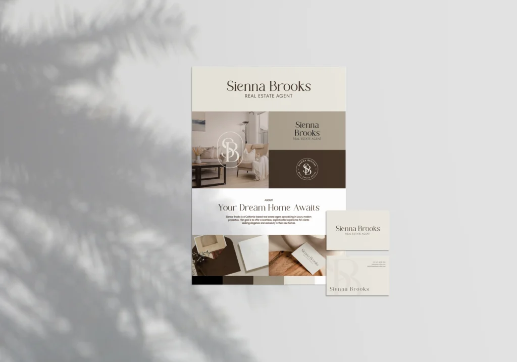 real estate brand board mockup
