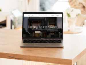 real estate desktop website mockup