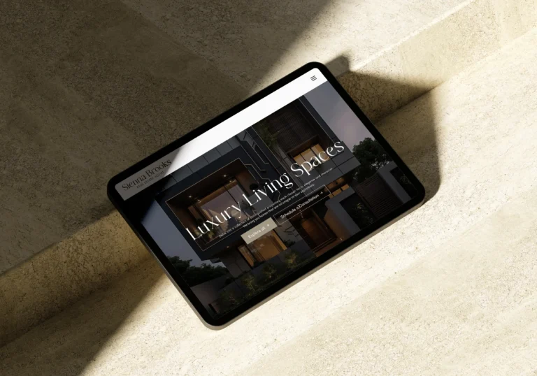 real estate mobile website mockup