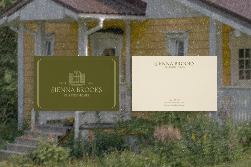 business card with background