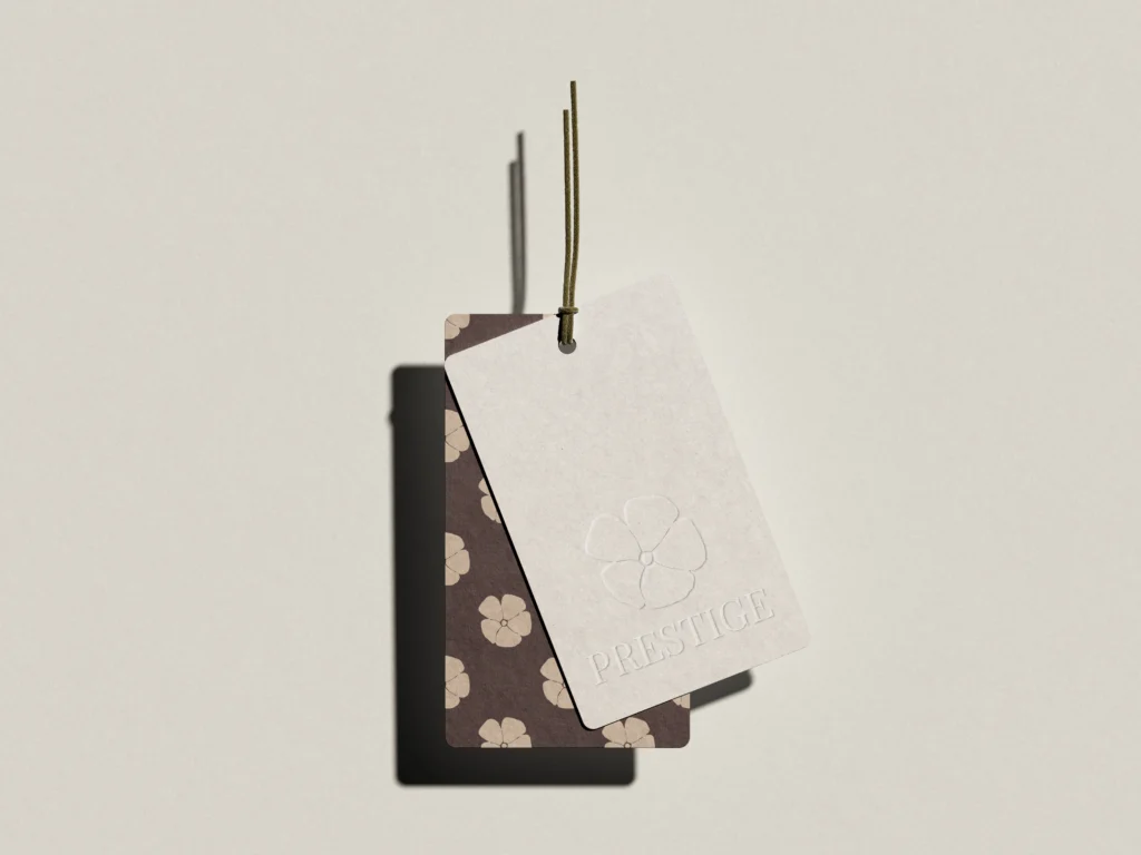 fashion website brand label mockup